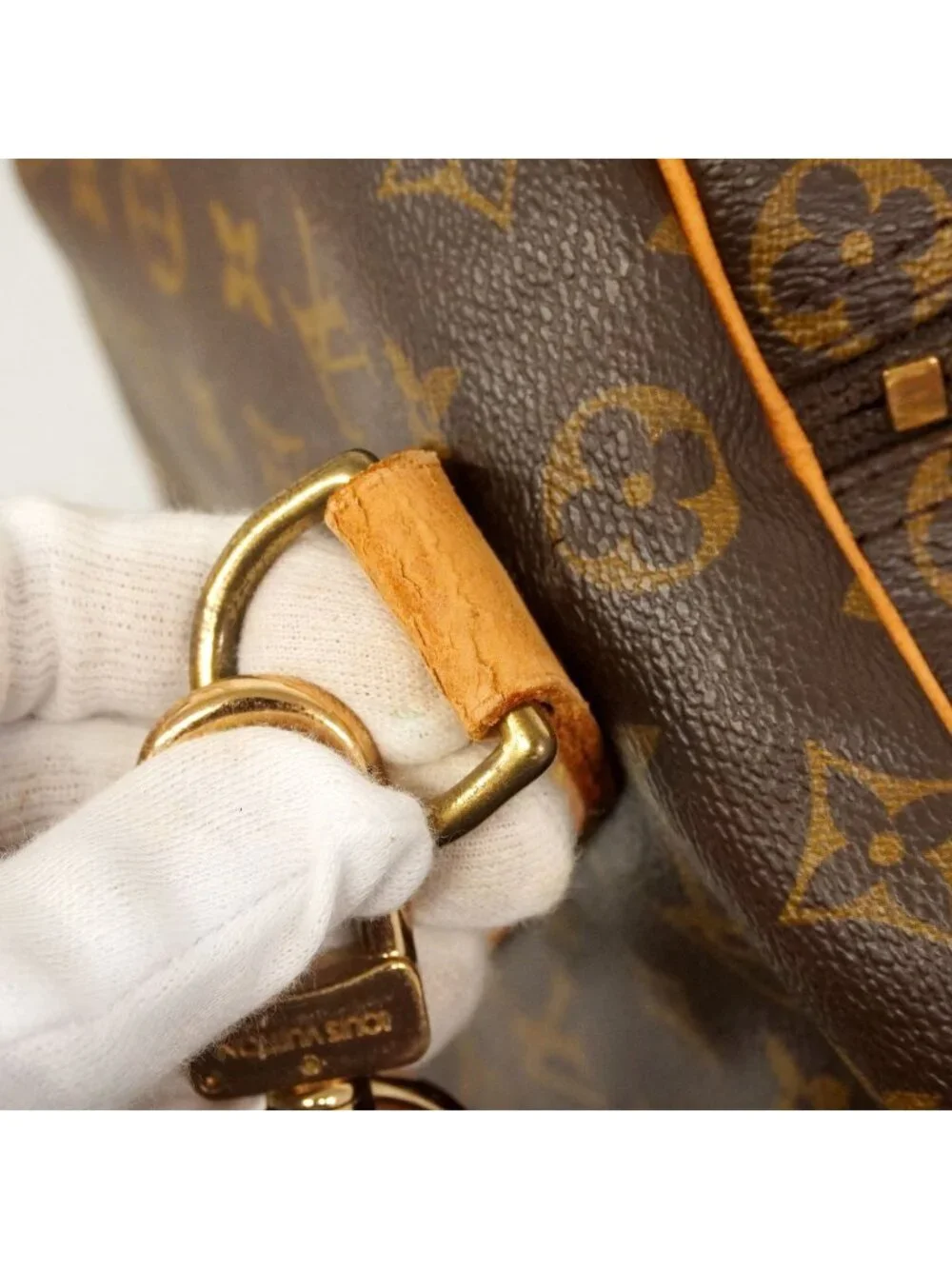 Louis Vuitton Boston Bag Monogram Sac Polochon Brown